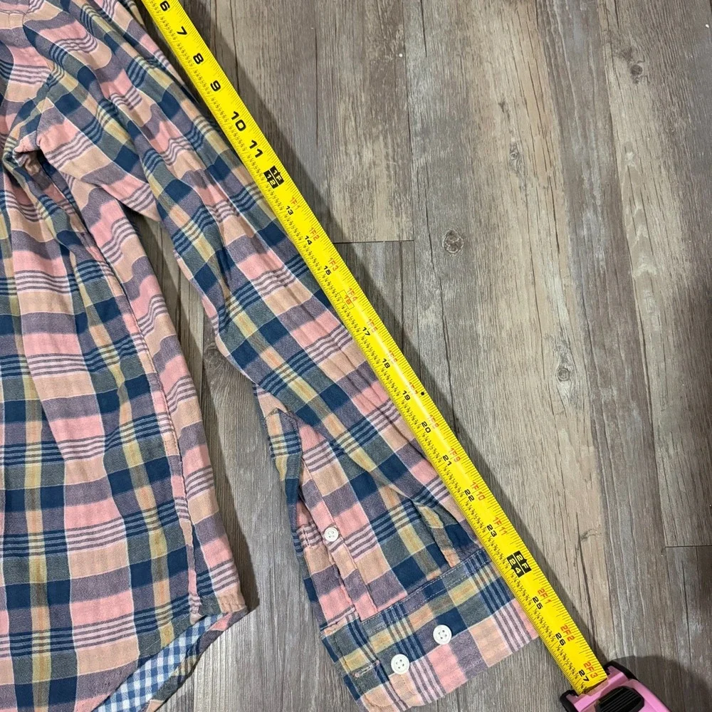 Banana Republic Flannel Shirt Mens Medium Multicolor Plaid Slim Fit‎ Button Down